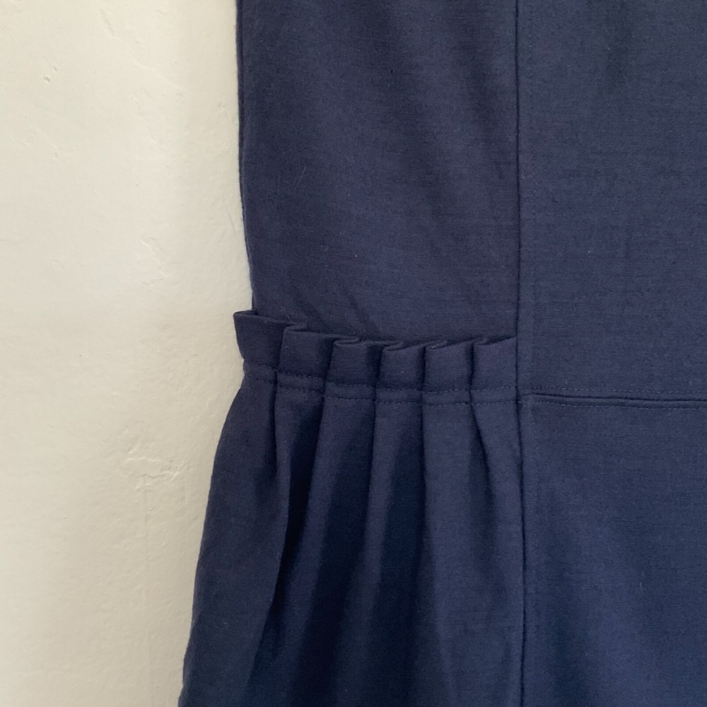 Marc by Marc Jacobs Vintage Top Peter Pan Collar Pleats Preppy Small Navy Blk Sm - Picture 5 of 12